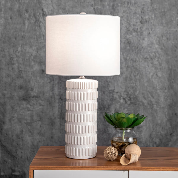 Nuloom Franklin 25" Ceramic Table Lamp Black