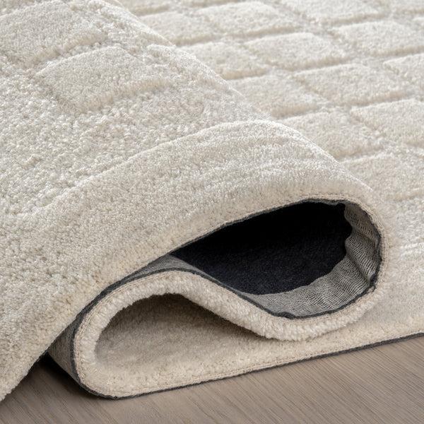Nuloom Fritz Checkered Wool Area Rug Beige