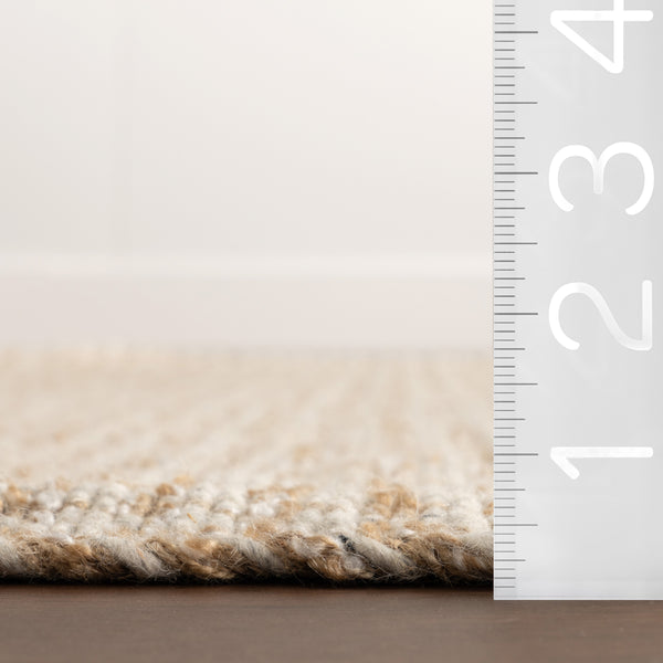 Nuloom Galene Checkered Wool Area Rug Ivory