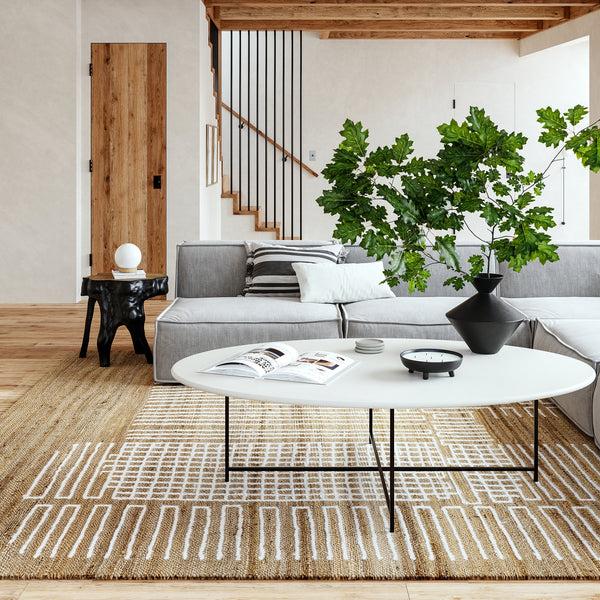 Nuloom Geneva Tasseled Jute Area Rug Natural