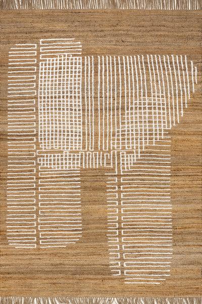 nuloom Geneva Tasseled Jute Area Rug Natural