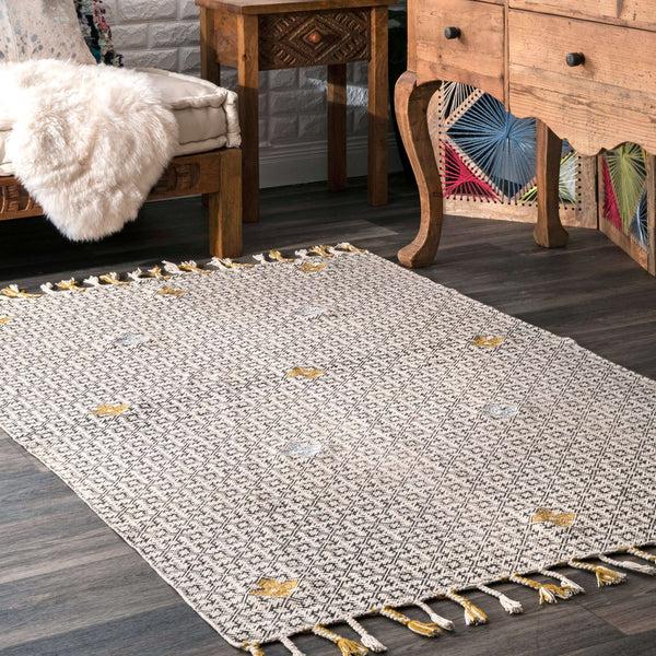 Nuloom Geometric Aliyah Ivory