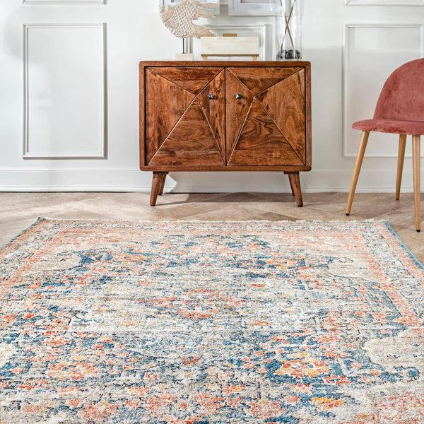 Nuloom Georgia Impassioned Medallion Blue