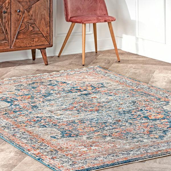 Nuloom Georgia Impassioned Medallion Blue