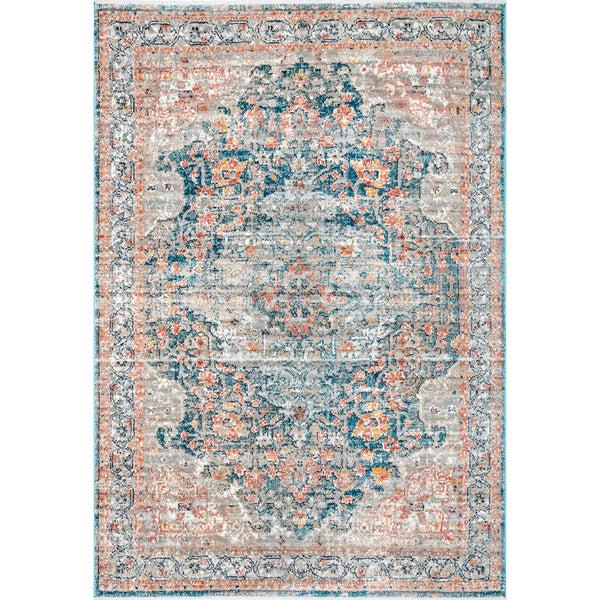 Nuloom Georgia Impassioned Medallion Blue