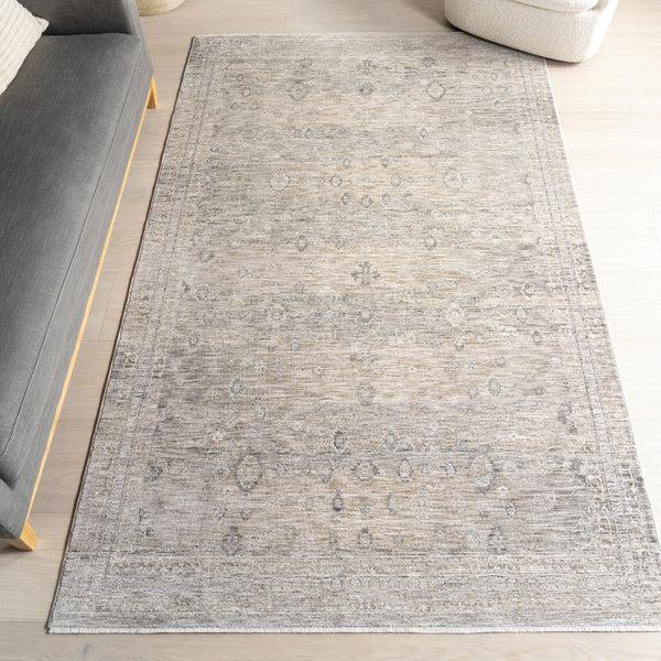 Nuloom Ginebra Medallion Fringe Area Rug Beige