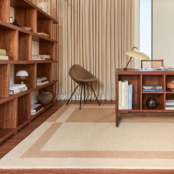 Nuloom Gino Two-Tone Bordered Wool Area Rug Beige