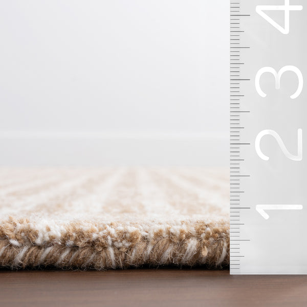 Nuloom Gio Crosshatch Wool Area Rug Beige