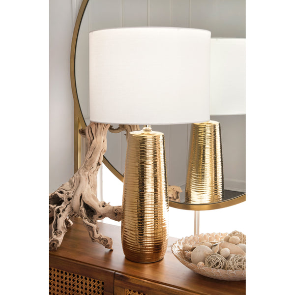 Nuloom Globe 26" Ceramic Table Lamp Gold