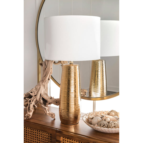 Nuloom Globe 26" Ceramic Table Lamp Gold