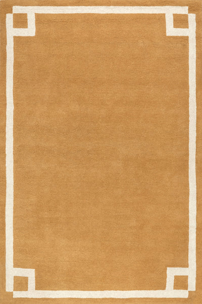 nuloom Grace Bordered Wool Area Rug Golden Yellow