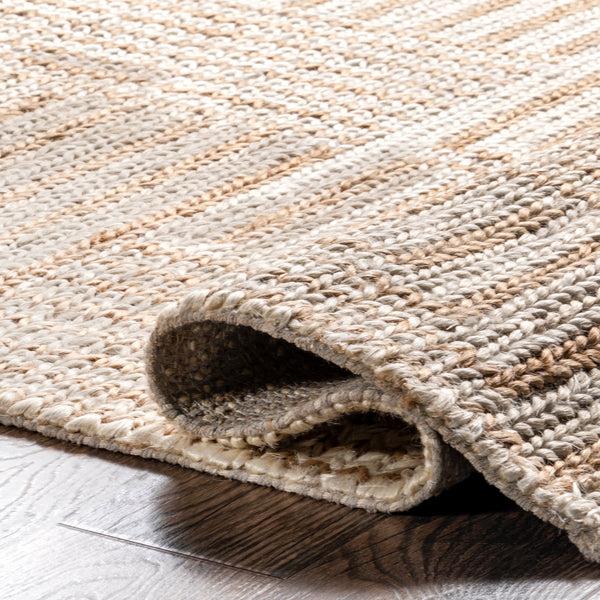 Nuloom Grassland Handwoven Jute Area Rug Ivory