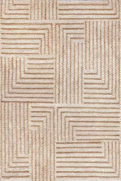 nuloom Grassland Handwoven Jute Area Rug Ivory