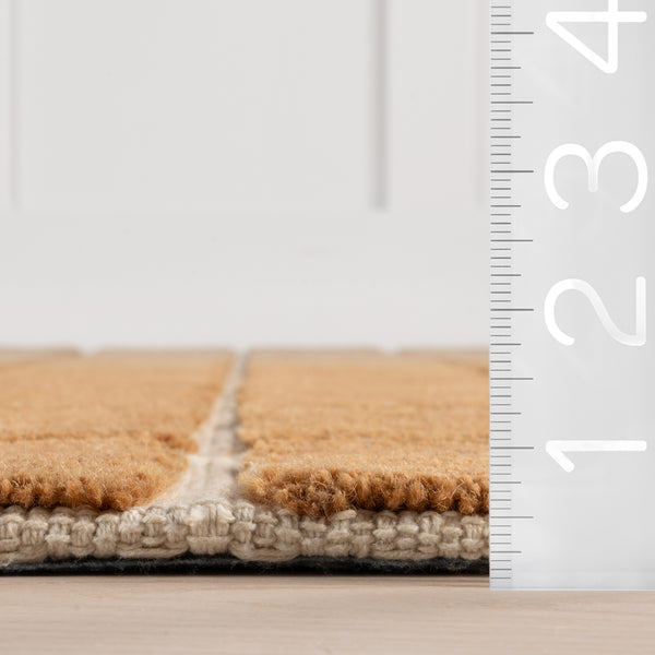 Nuloom Gretchen Checked Wool Area Rug Rust