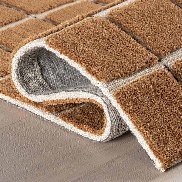 Nuloom Gretchen Checked Wool Area Rug Rust