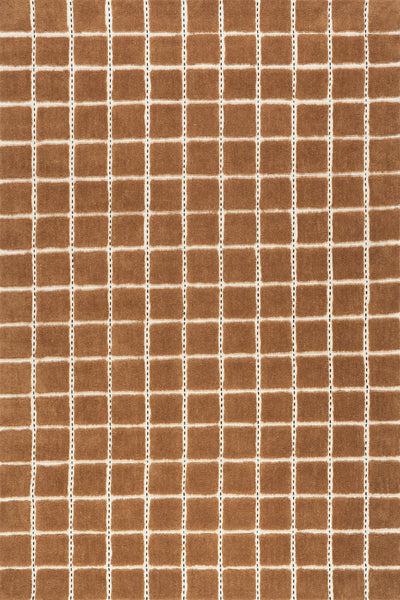 nuloom Gretchen Checked Wool Area Rug Rust