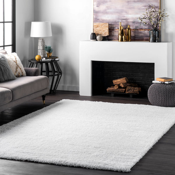 Nuloom Gynel Cloudy Shag Area Rug Snow White