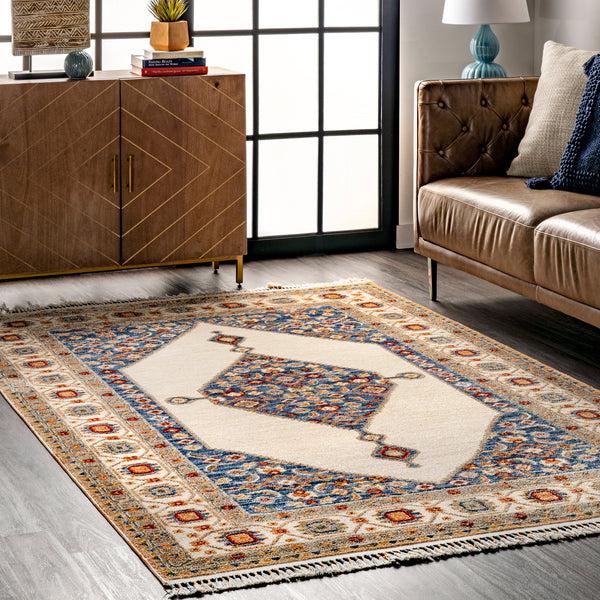 Nuloom Halley Floral Medallion Area Rug Ivory