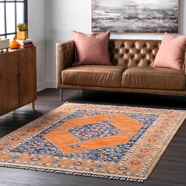 Nuloom Halley Floral Medallion Area Rug Ivory