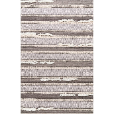 nuloom Hand Loomed Chevron Liles Rug Brown