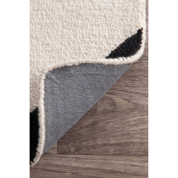 Nuloom Hand Tufted Katte Black And White