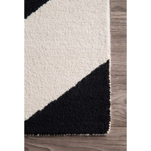Nuloom Hand Tufted Katte Black And White