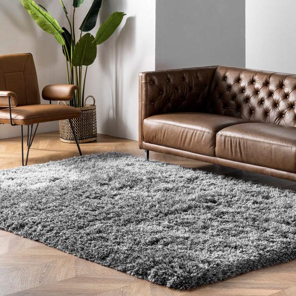 Nuloom Hand Tufted Kristan Shag Area Rug Grey