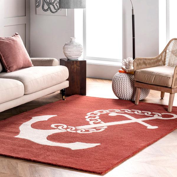 Nuloom Hand Tufted Set Sail Area Rug Rust