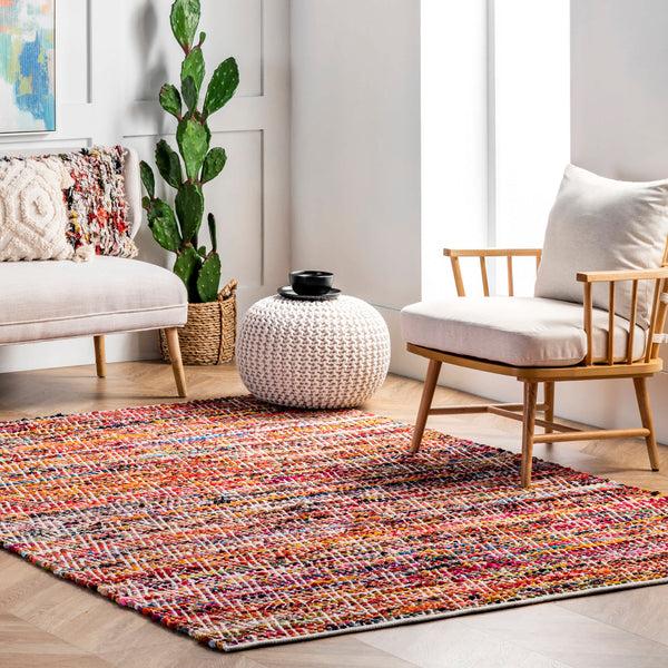 Nuloom Hand Woven Chevron Rochell Area Rug Magenta