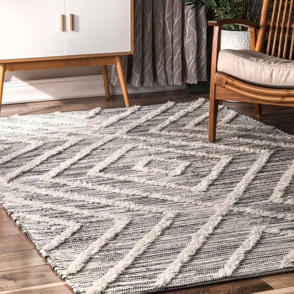 Nuloom Hand Woven Diamond Jenna Natural