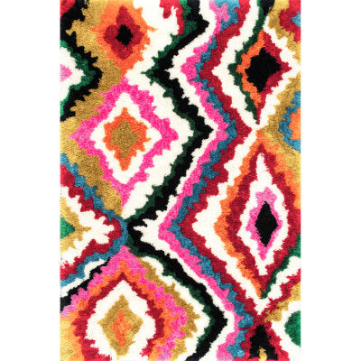 nuloom Handmade Carnival Abbey Shaggy Multi