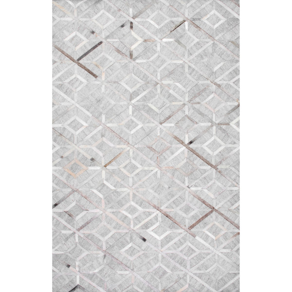 nuloom Handmade Cowhide Chanda Area Rug Grey