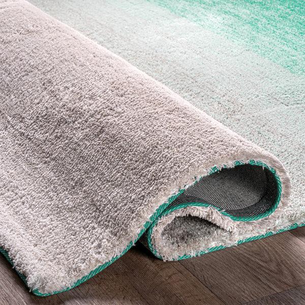 Nuloom Handmade Ombre Shag Turquoise