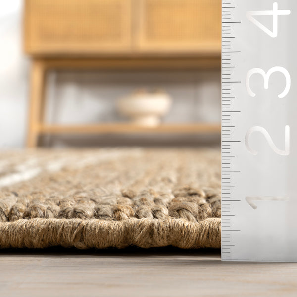 Nuloom Hanna Striped Jute Area Rug Natural