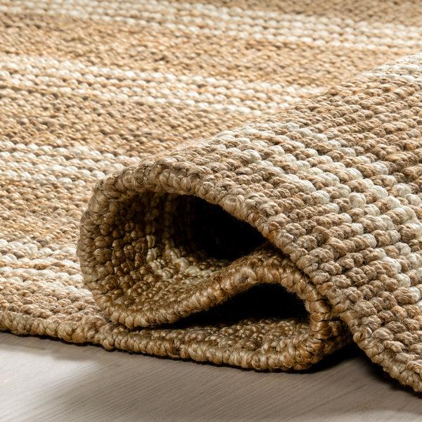 Nuloom Hanna Striped Jute Area Rug Natural