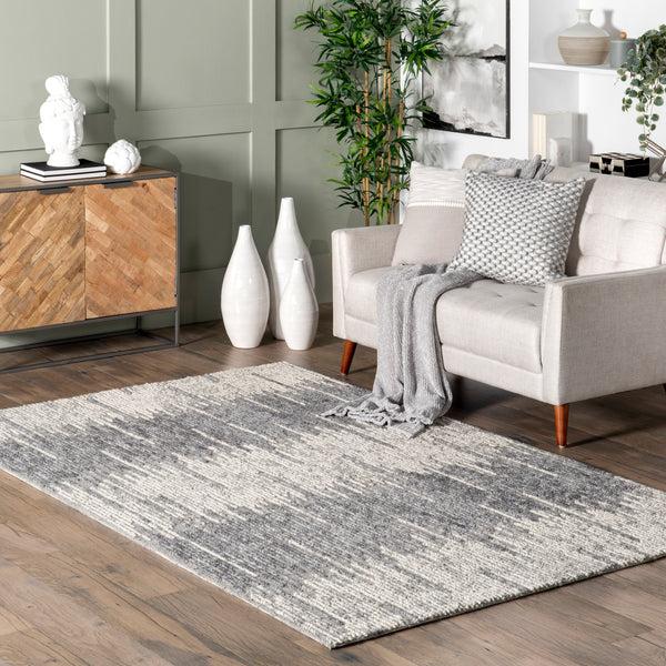Nuloom Harlan Abstract Lines Wool Area Rug Gray