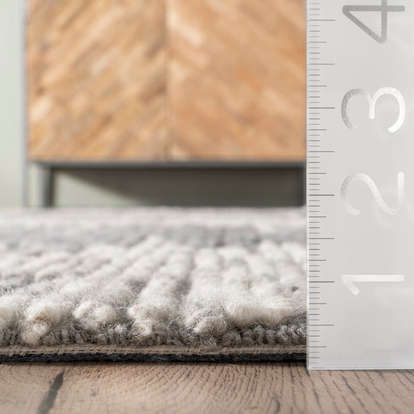 Nuloom Harlan Abstract Lines Wool Area Rug Gray