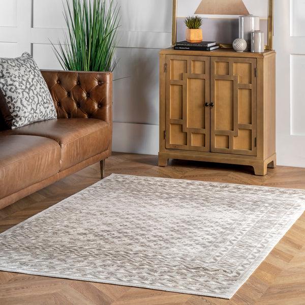 Nuloom Harley Distressed Trellis Area Rug Beige