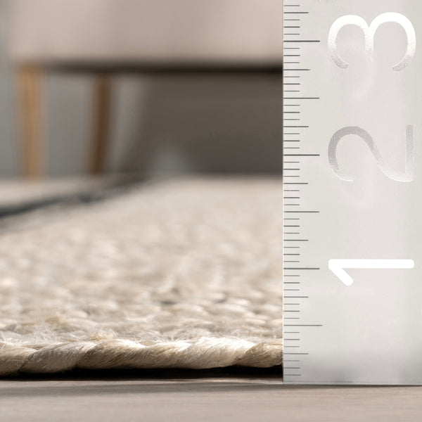 Nuloom Hedgerow Striped Jute Area Rug Ivory
