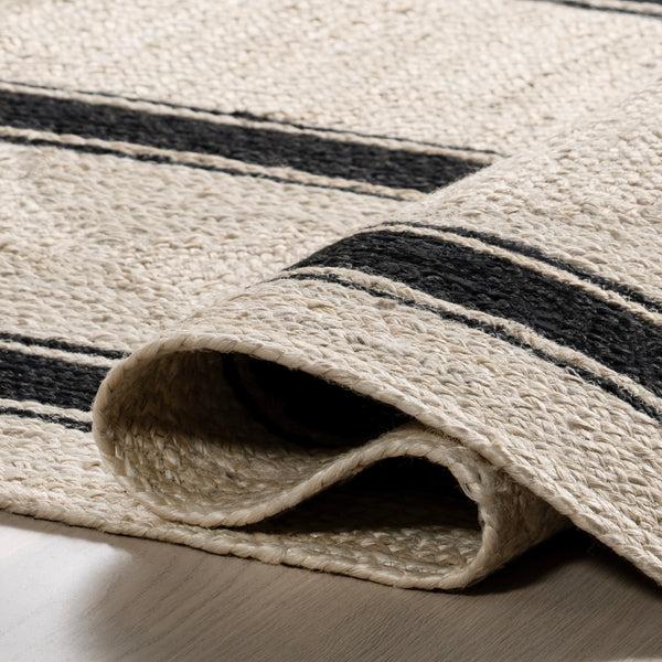 Nuloom Hedgerow Striped Jute Area Rug Ivory
