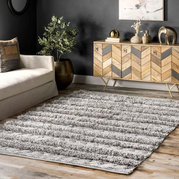 Nuloom High Low Tribal Josiah Area Rug Grey