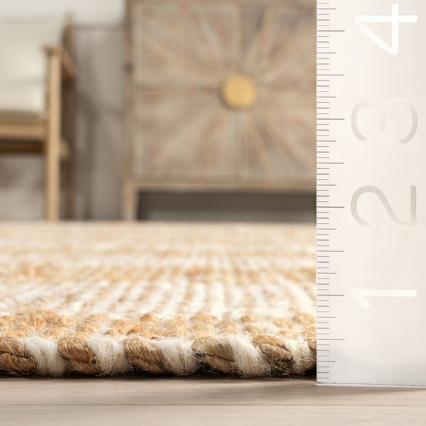 Nuloom Hillcrest Jute And Wool Area Rug Natural