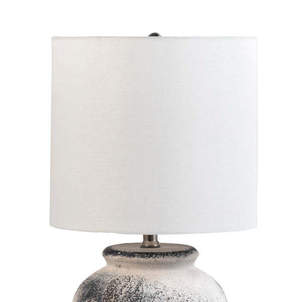Nuloom Hilma 22" Distressed Ceramic Table Lamp Gray