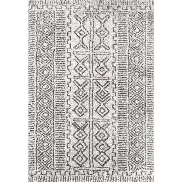 Nuloom Hurley Tribal Shaggy Area Rug Ivory