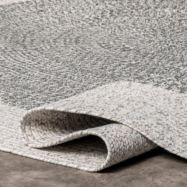 Nuloom Indoor/Outdoor Braided Oralia Area Rug Grey