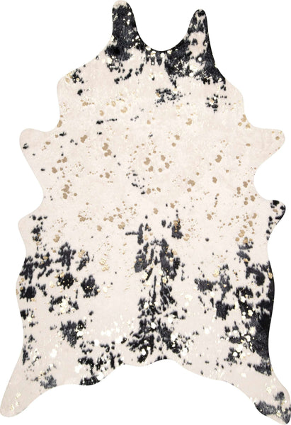 Nuloom Iraida Faux Cowhide Area Rug Brown