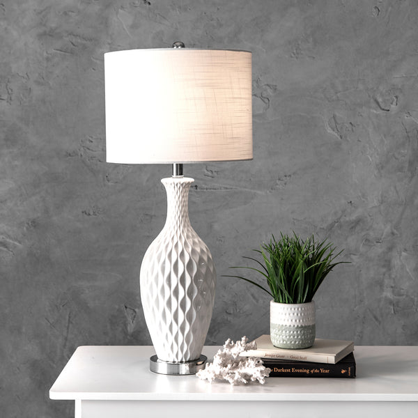 Nuloom Irvine 28" Ceramic Table Lamp Ivory