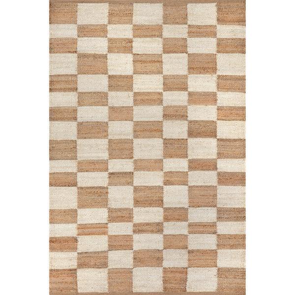 nuloom Izara Checkered Jute Area Rug Natural