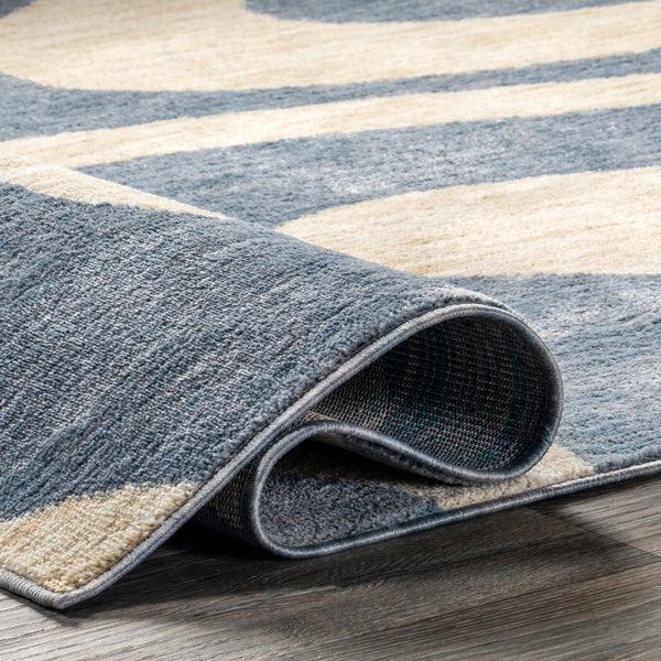 Nuloom Izzy Retro Swirls Kids Area Rug Blue