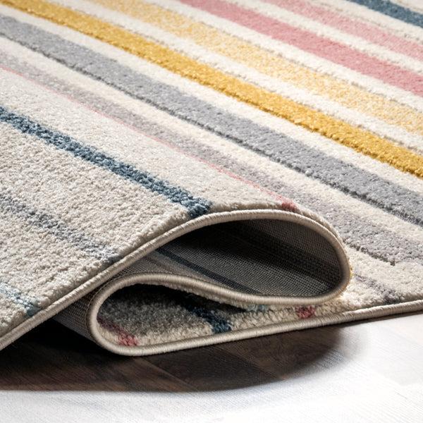 Nuloom Jaelynn Diamond Striped Kids Area Rug Multi